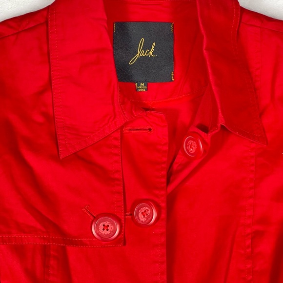 Jack by BB Dakota Vibrant Red Coat. French girl, Carolyn Kennedy, Whimsy, Bold - Picture 2 of 9